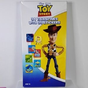 Disney Toy Story 34 Valentine's Day Card Set with 35 Stickers